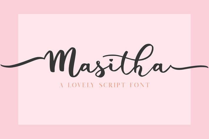 Masitha - A Lovely Script Font
