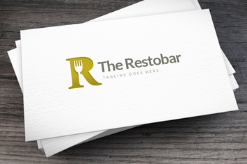 Restobar Letter R Logo Template