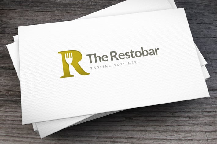 Restobar Letter R Logo Template