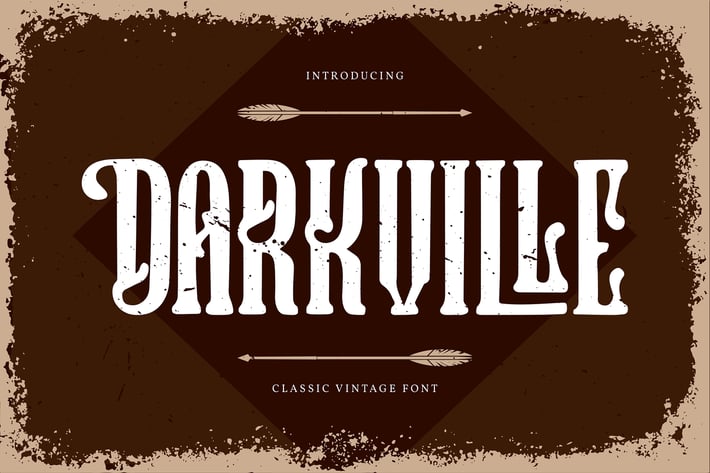 Darkville | Classic Vintage Font