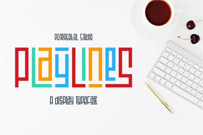 Playlines - Unique Line Display Font