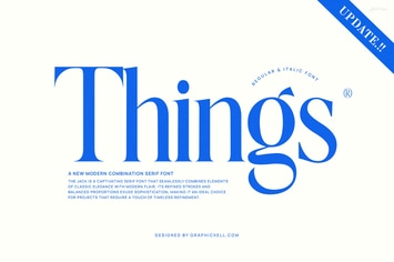 Things Modern Family Serif Font text