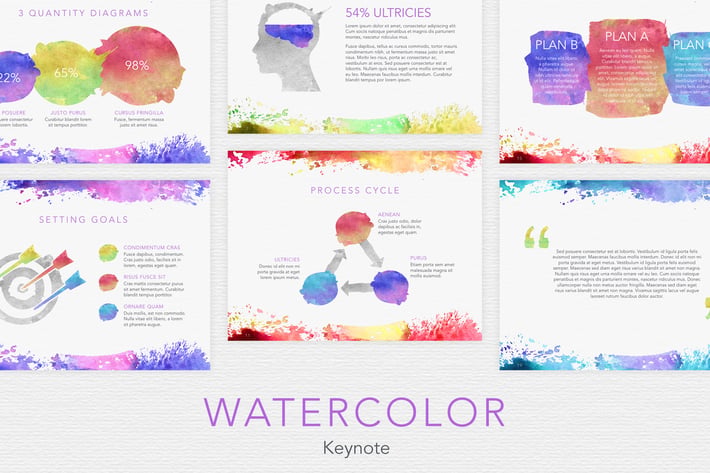 Watercolor Keynote Template