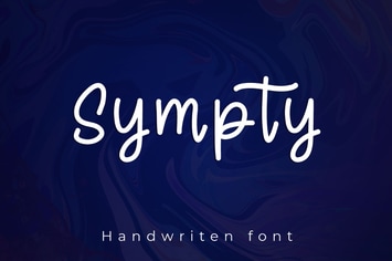 Sympty - Minimalist Handwritten Font