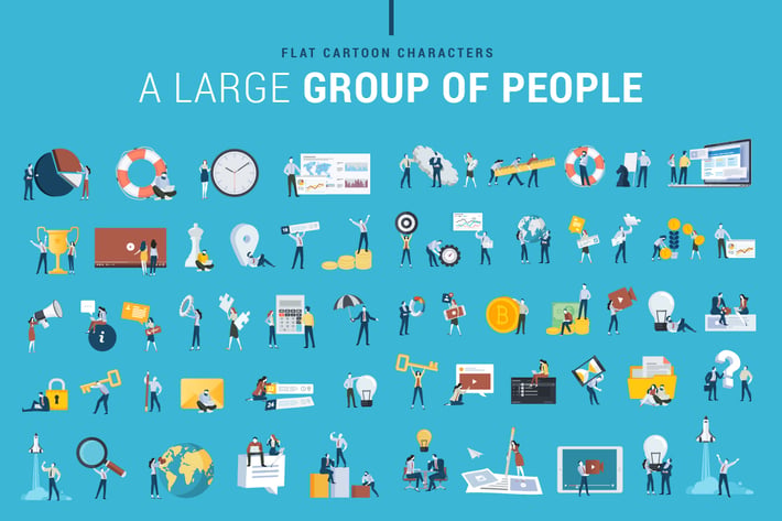 Flat Design Business People Icons
