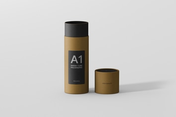 Paper Tube Packaging Mockup - Slim