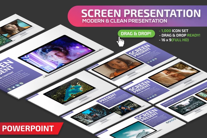 Screen Powerpoint Presentation Template