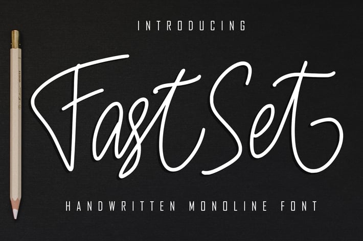 FastSet Handwritten  Monoline Font