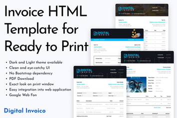 Digital Invoico - Invoice HTML Template for Ready 