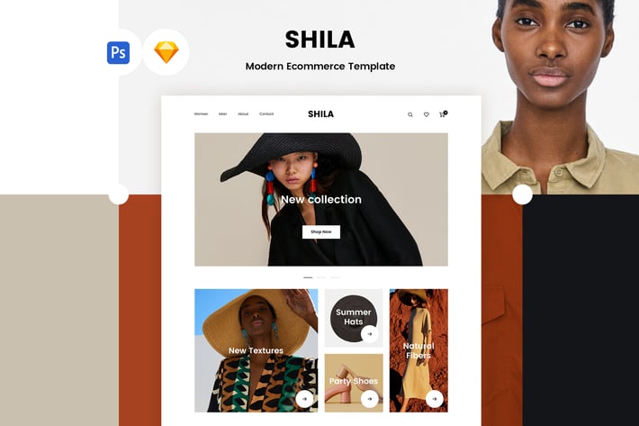 Shila Ecommerce Template (PSD + Sketch)
