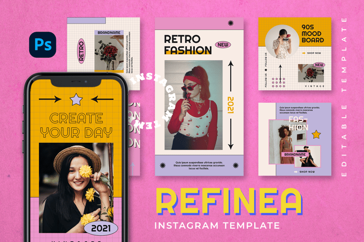 Refinea - Retro Instagram Stories and Post