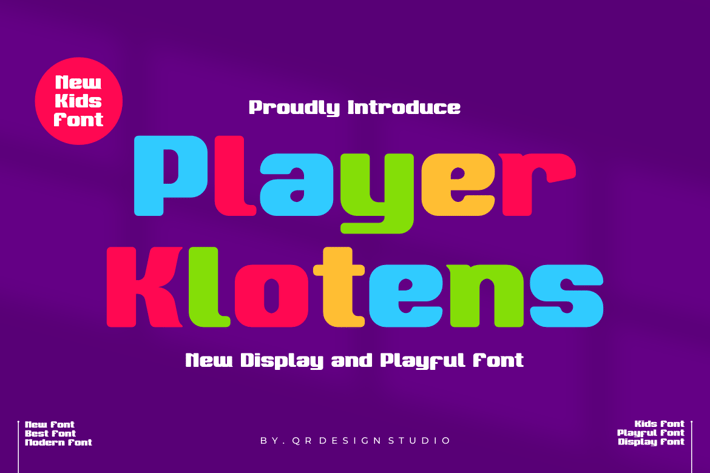 Player Klotens - Playful Font