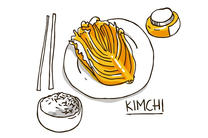 Kimchi famous healthy Korean food