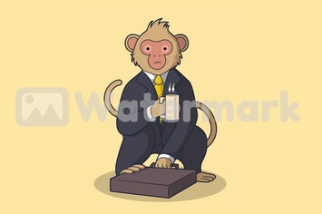 Monkey in business suit