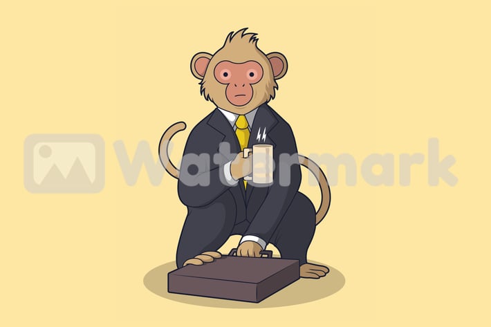 Monkey in business suit