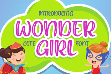 Wonder Girl -  Cute Font