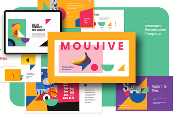 MOUJIVE - Pastel Color Presentation Powerpoint