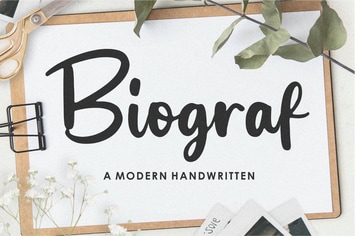 Biograf - Modern Handwritten Logo Font