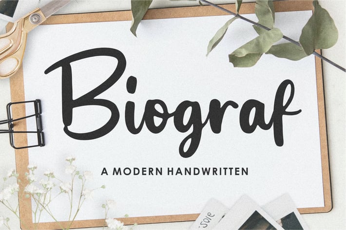 Biograf - Modern Handwritten Logo Font