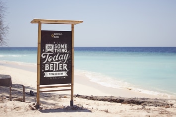 Beach View Slate Mockup