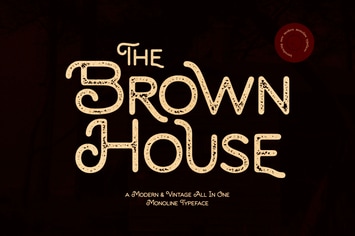 Brown House -  Vintage Typeface