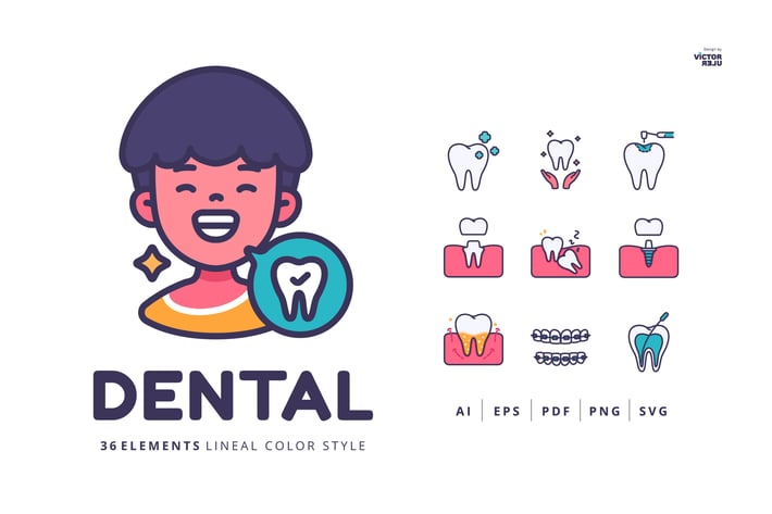 36 Dental of Illustrations Pack