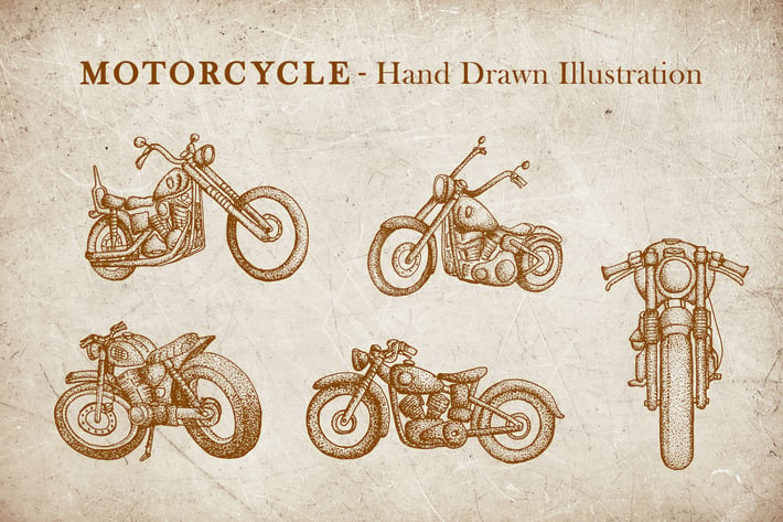 Vintage Illustration - Motorcycle