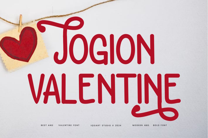 Jogion Valentine - Love & Boho Display Font
