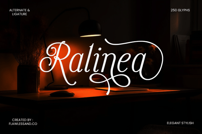 Ralinea - Modern Script Font