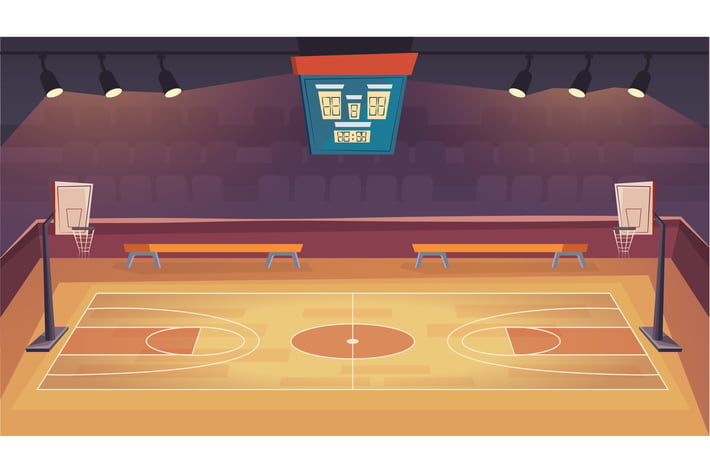 Basketball Court - Illustration Background