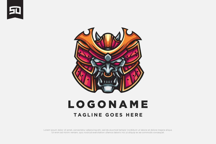 Samurai Mascot Logo Design