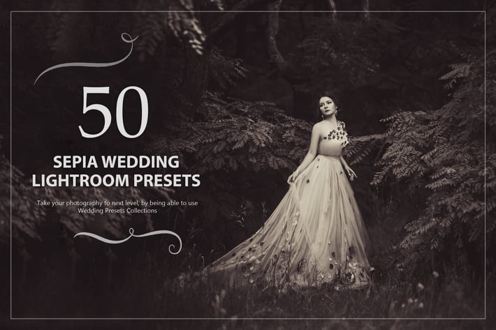 50 Sepia Wedding Lightroom Presets