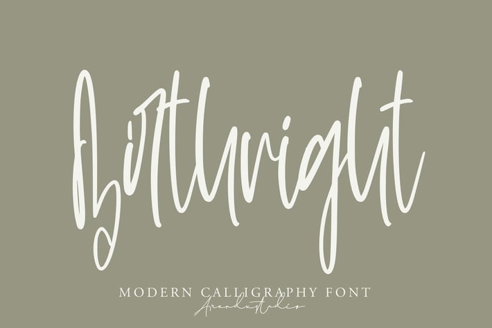 Birthright - Modern Calligraphy Font