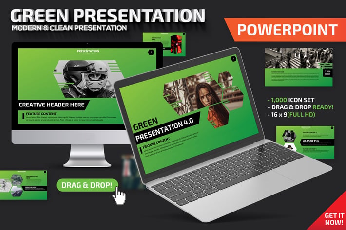 Green Powerpoint Presentation Template