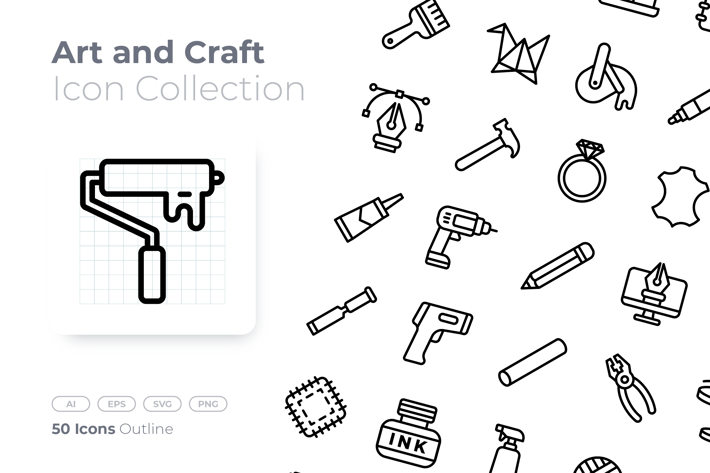 Art and Craft Outline Icon