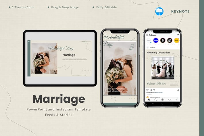 Marriage  - Keynote & Instagram Template