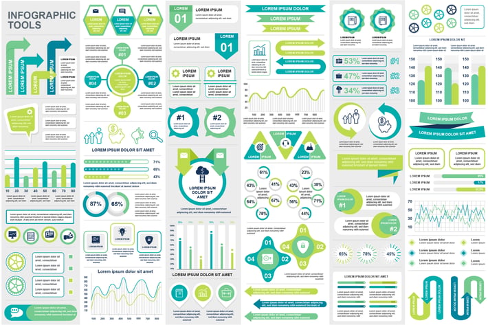 Collection Infographic Elements Template Graphics