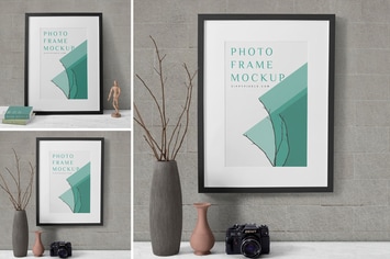 2 Wood Frame Mockup Scenes