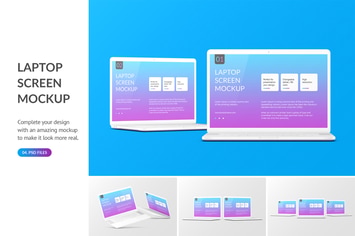 Unicolor Laptop Mockup