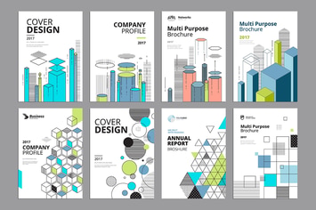 Brochure, annual report, flyer design templates 