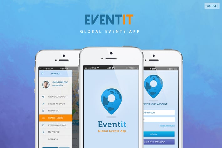 Eventit - Mobile Application UI
