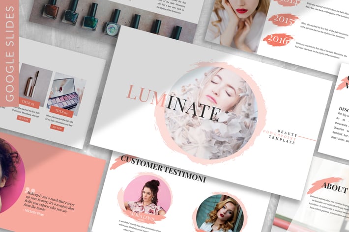 Luminate - Fashion Beauty Google Slide Template
