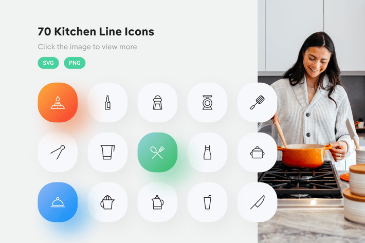 Kitchen Line Icons