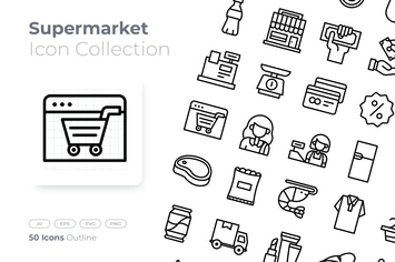 Supermarket Outline Icon