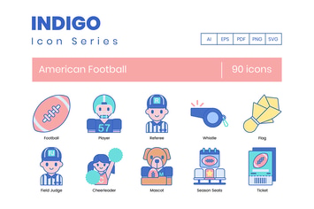 90 American Football Icons