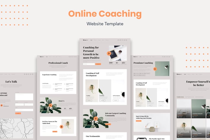 Online Coach Business Website Template