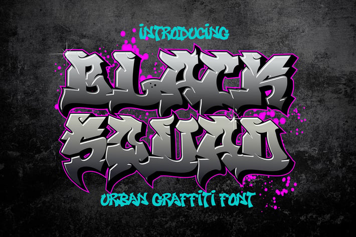 Black Squad - Urban Graffiti Font