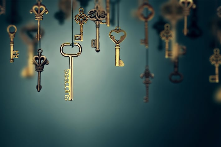 Conceptual image with hanging keys