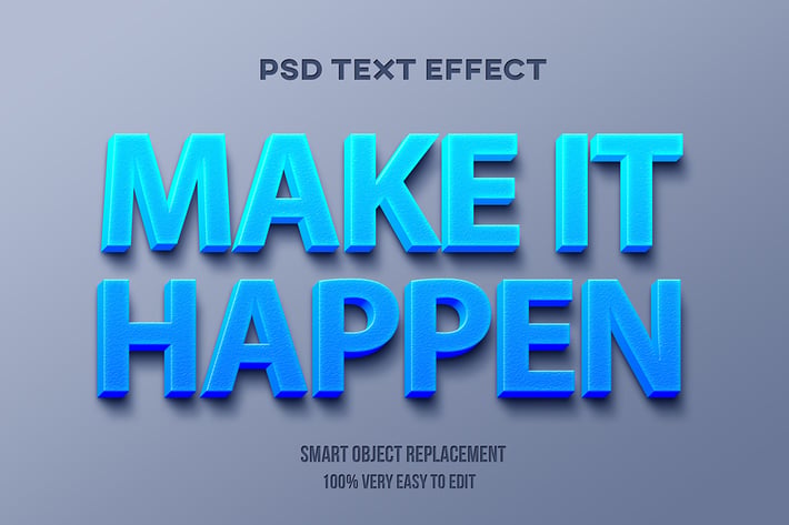 Blue fresh text effect