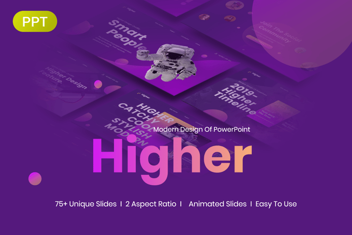 Higher Creative Startup PowerPoint Template